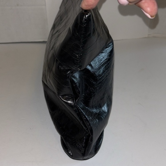 BLACK BAGS BY JANE DESIGNED BY MICHAEL… BLACK FAUX LEATHER CLUTCH/SHOULDER BAG - Picture 10 of 12